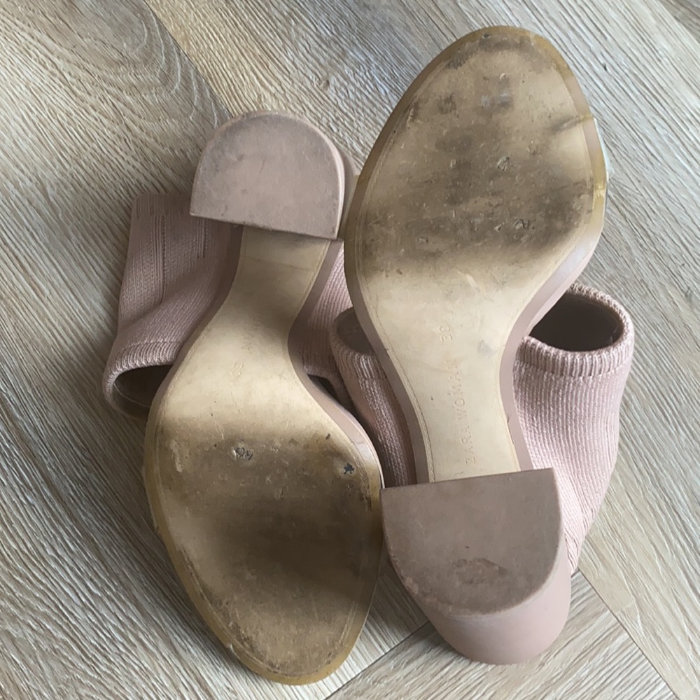 Zara Blush Pink Heeled Sandals - Picture 7 of 7